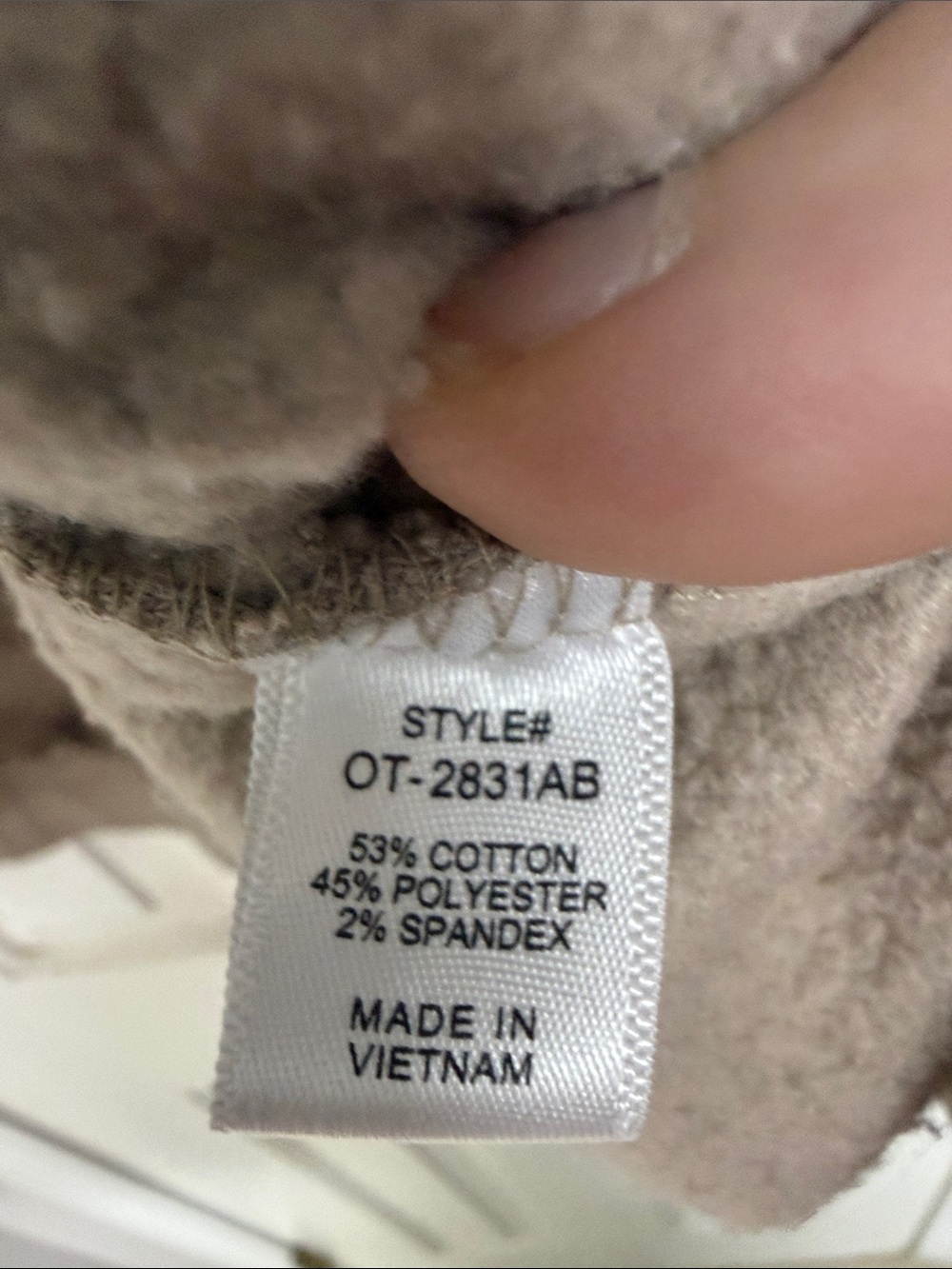 Zenana Outfitters Women’s Crewneck Sweater in Taupe - Picture 5 of 5